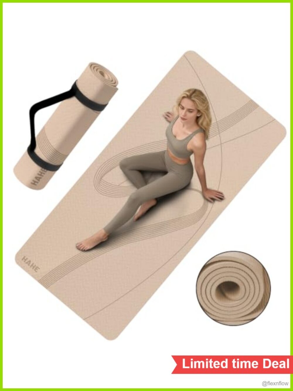 Extra Wide Yoga Mat 76x32 High Density 7mm Non Slip Exercise Mat for Women Men